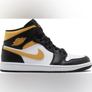 Air Jordan 1 Mid 'Black University Gold' - Size 9 Mens or 10.5 Womens
